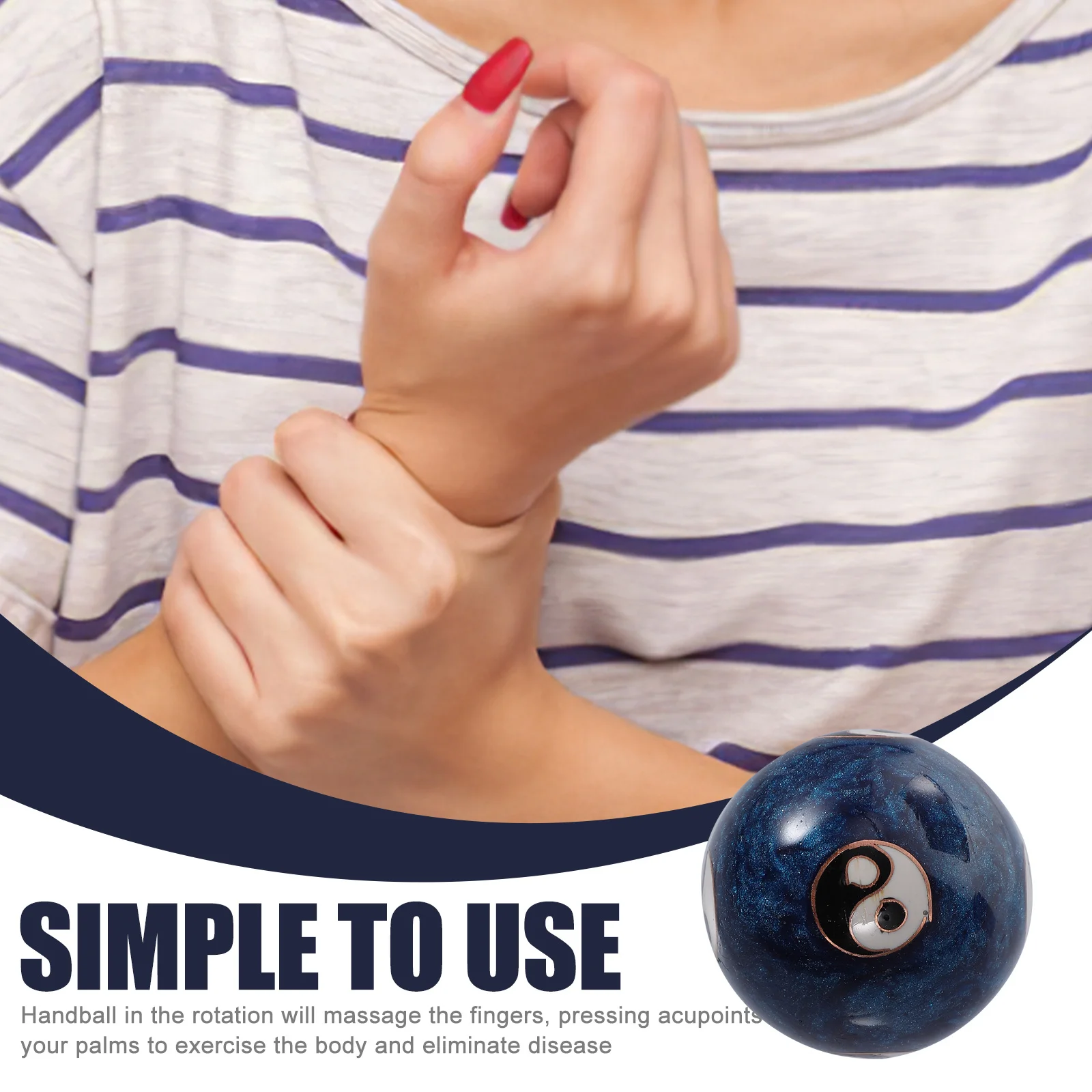 

1Set Enamel Chinese Baoding Balls Design Hand Exercise Ball for Muscle Strength Stress Relieve Finger Dexterity