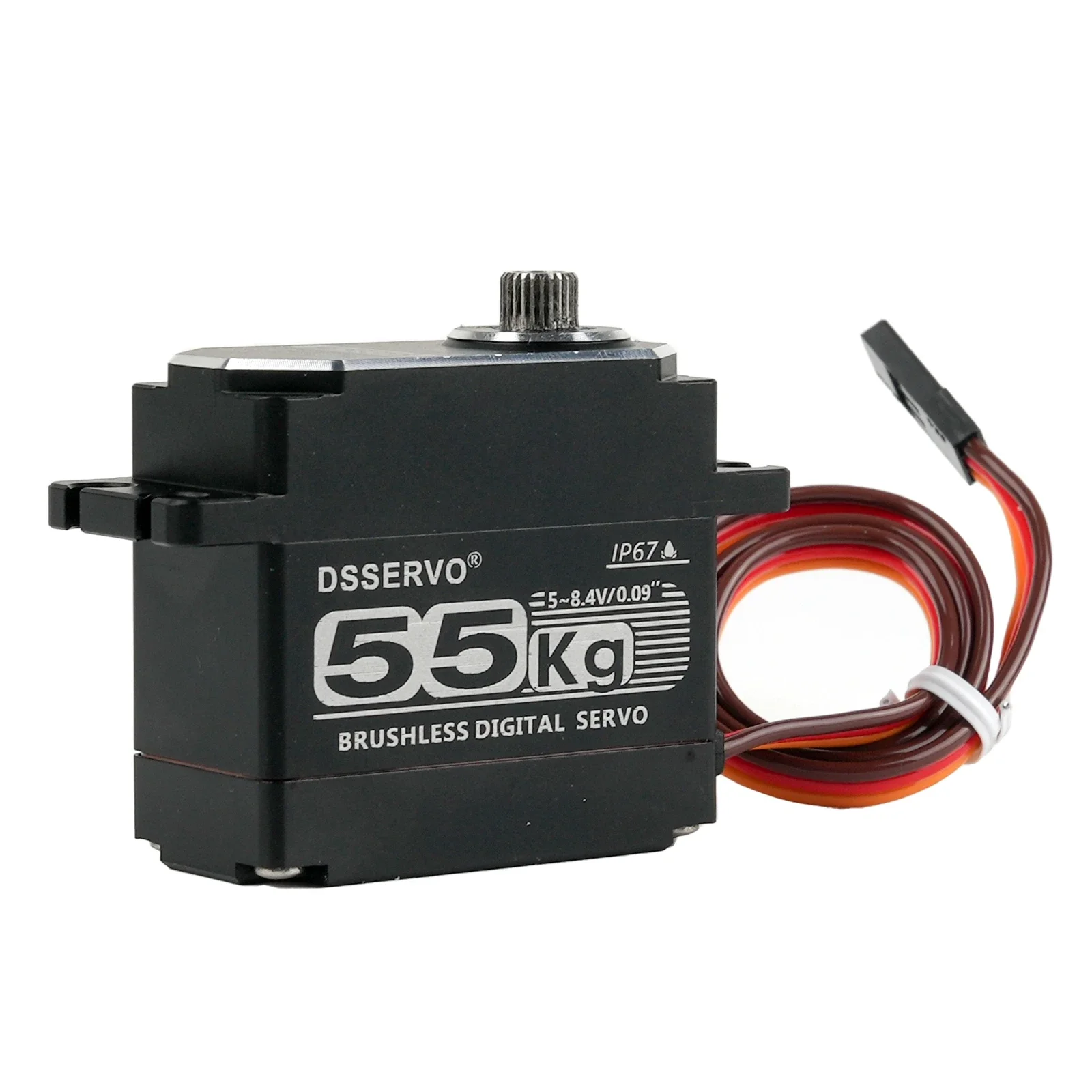 BLS3355 55KG Digital Servo High Torque Brushless Motor Full Metal Gear IP67 Waterproof 8.4V Steel Gear For RC Car Crawler