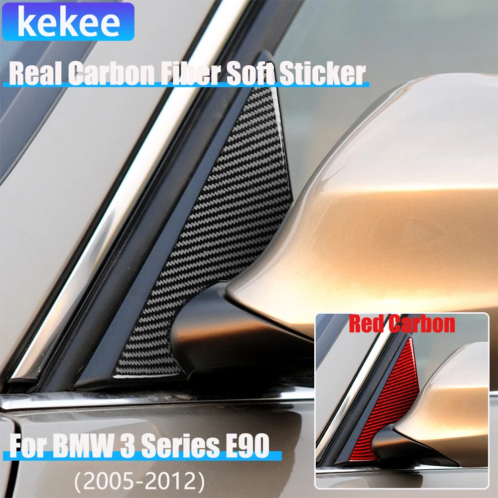 

Real Carbon Fiber Car Accessories A-pillar Decorative Cover Sticker For BMW 3 Series E90 2005 2006 2007 2008 2009 2010 2011 2012