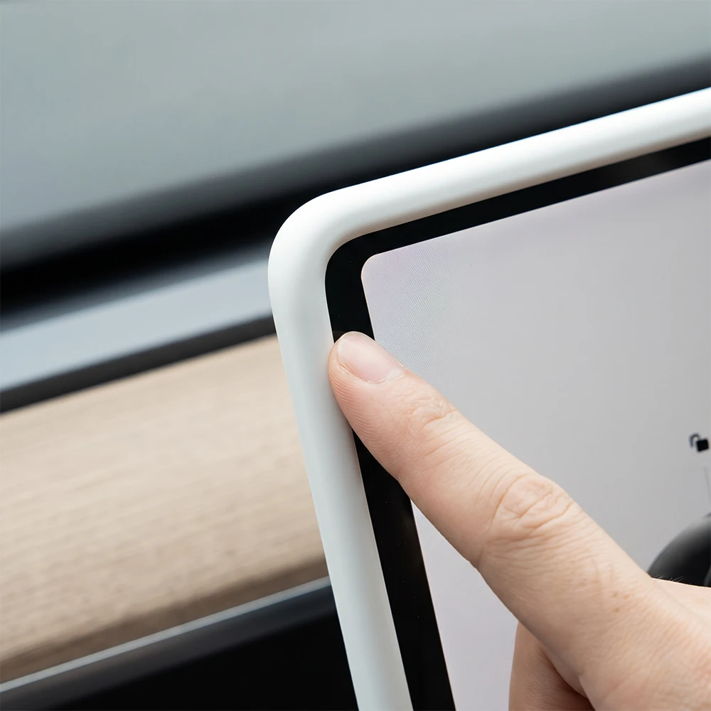 For Tesla Model 3 Highland Model 3/Y Silicone Protective Frame Edge Cover Central Control Display Navigation Screen Protector