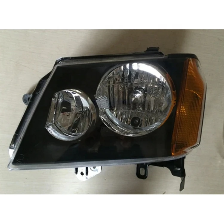 Black Aftermarket Modified ABS Plastic White Grass Front Head Light Lamp