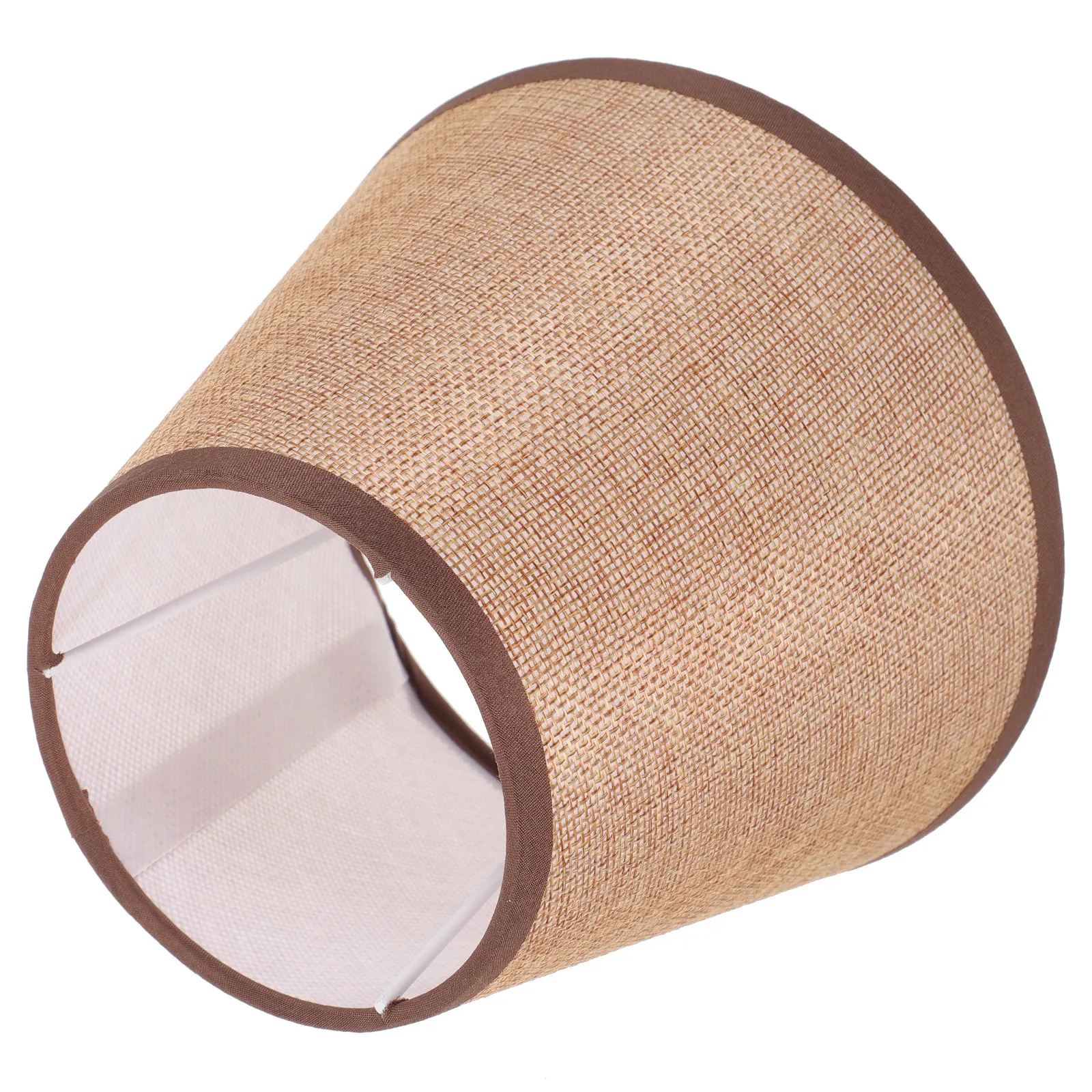 Fabric Lampshade Light Brown Simple Desk Lamp Shade Bedside Floor Lamp Cover Household Decorative Lampshade Soft Light