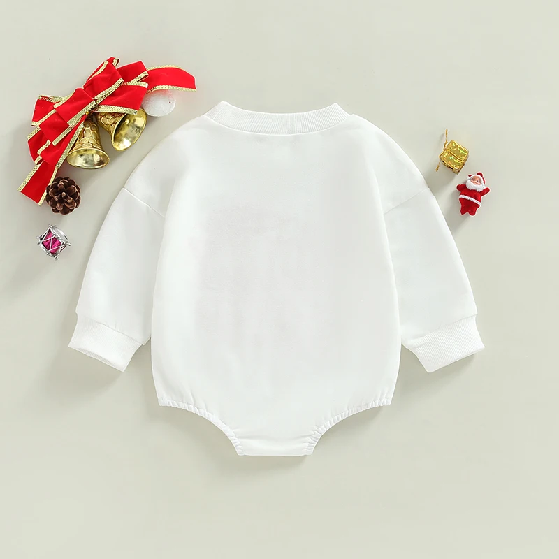 

Adorable Baby Boys Rompers Santa Claus Printed Long Sleeve Jumpsuits for Newborn Infant Toddler Christmas Outfit