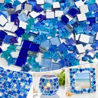 Colorful Glass Mosaic Tiles Mixed Star Square Pieces DIY Mosaic Craft Material for Home Decor Vase Pot Coaster Art Projects 2
