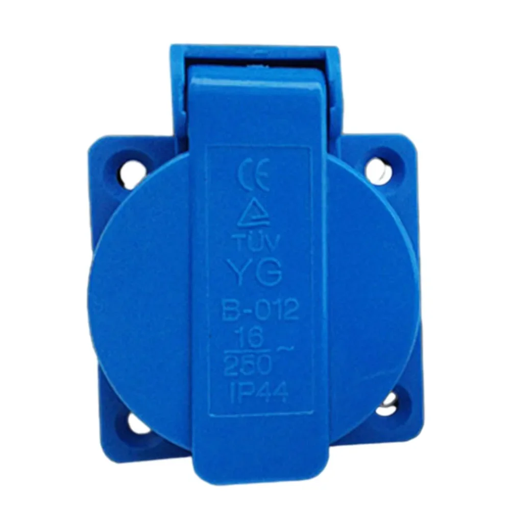 1PCS Industrial Waterproof Socket European Socket Copper European Plug 220V 16A Electric Power Connector Waterproof Dustproof
