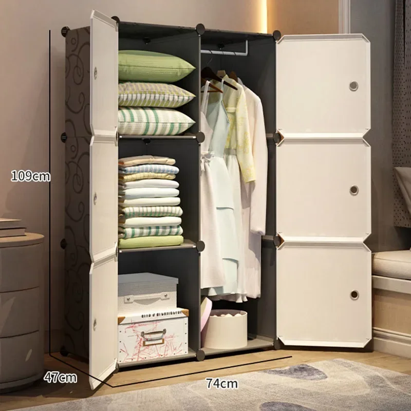 Cheap Minimalist Wardrobe Partitions Portable Clothes Storage Closet Organizer Cube Bedroom Modern Guarda Roupa Salon Furniture