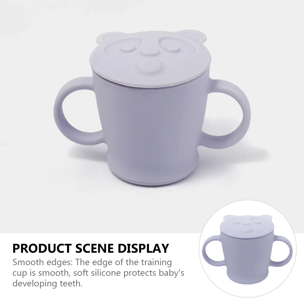 

1pc Silicone Baby Learning With Handles Food Grade Safe Training Cup For Infants Toddlers Smooth Edge Ergonomic Design Spill