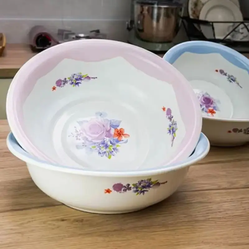 Enamel Basin Thickened Wash Basin Vegetable Basin Open Fire Induction Cooker Iron Porcelain Bowl Domestic Kitchen Dish Bowl Ins