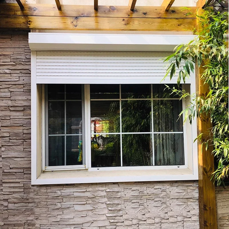 Anti-theft sunshade aluminum alloy electric villa balcony rolling gate window garage terrace anti-theft