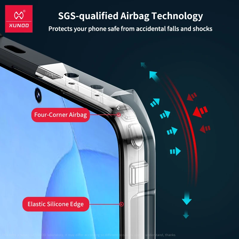 Xundd Case For Xiaomi POCO X6 Pro Case Airbag Anti-drop Shell Camera Protection Acrylic&TPU Back Transparent Cover