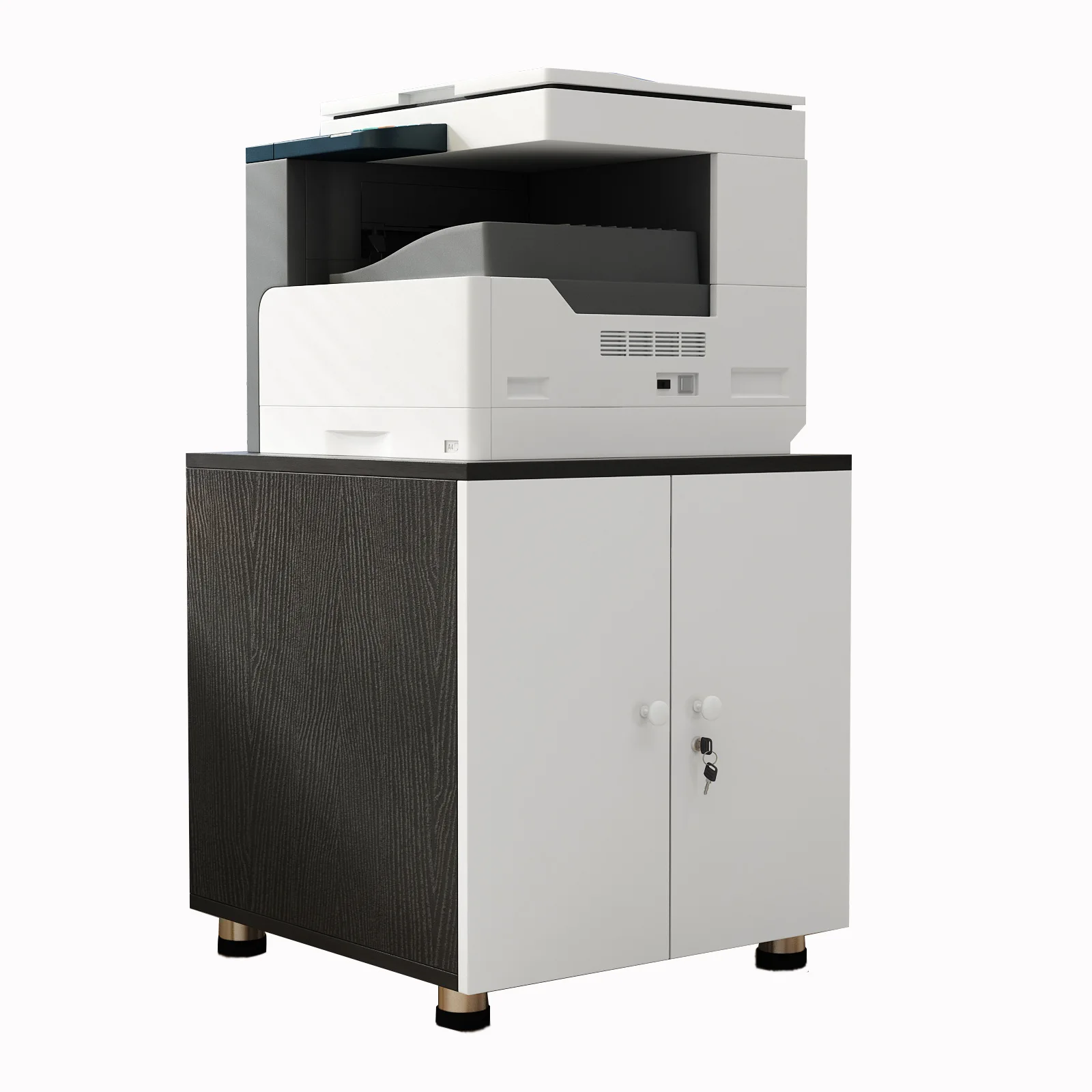 

Printer cabinet Floor-to-ceiling A3 copier workbench placement cabinet Mobile low with wheels Large printer base