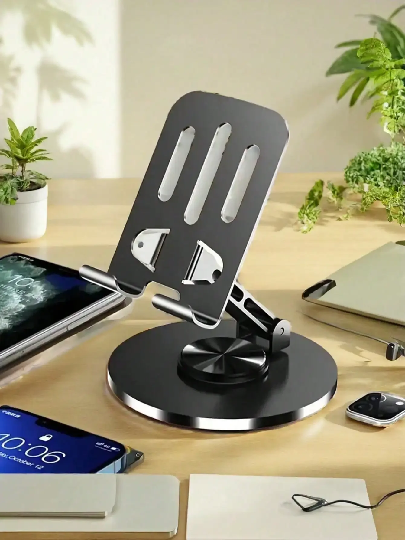 

Full Metal 360-Degree Rotating Stress-Relieving Phone And Tablet Universal Stand Compatible With IPhone, Android Phone