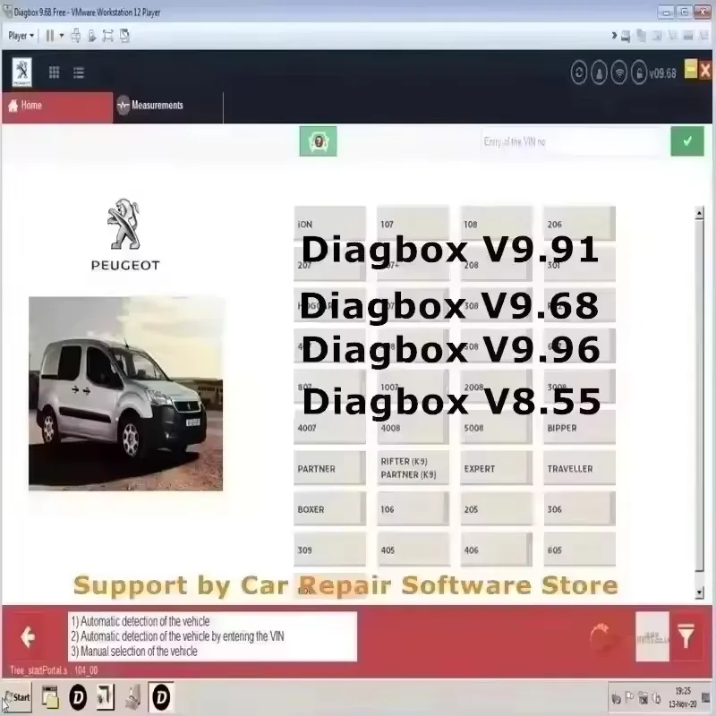 

2025 El más nuevo V9.96 9,91 8,55 ​ 9,68 Diagbox software de diagnóstico de coche multilingüe completamente funcional para Peug