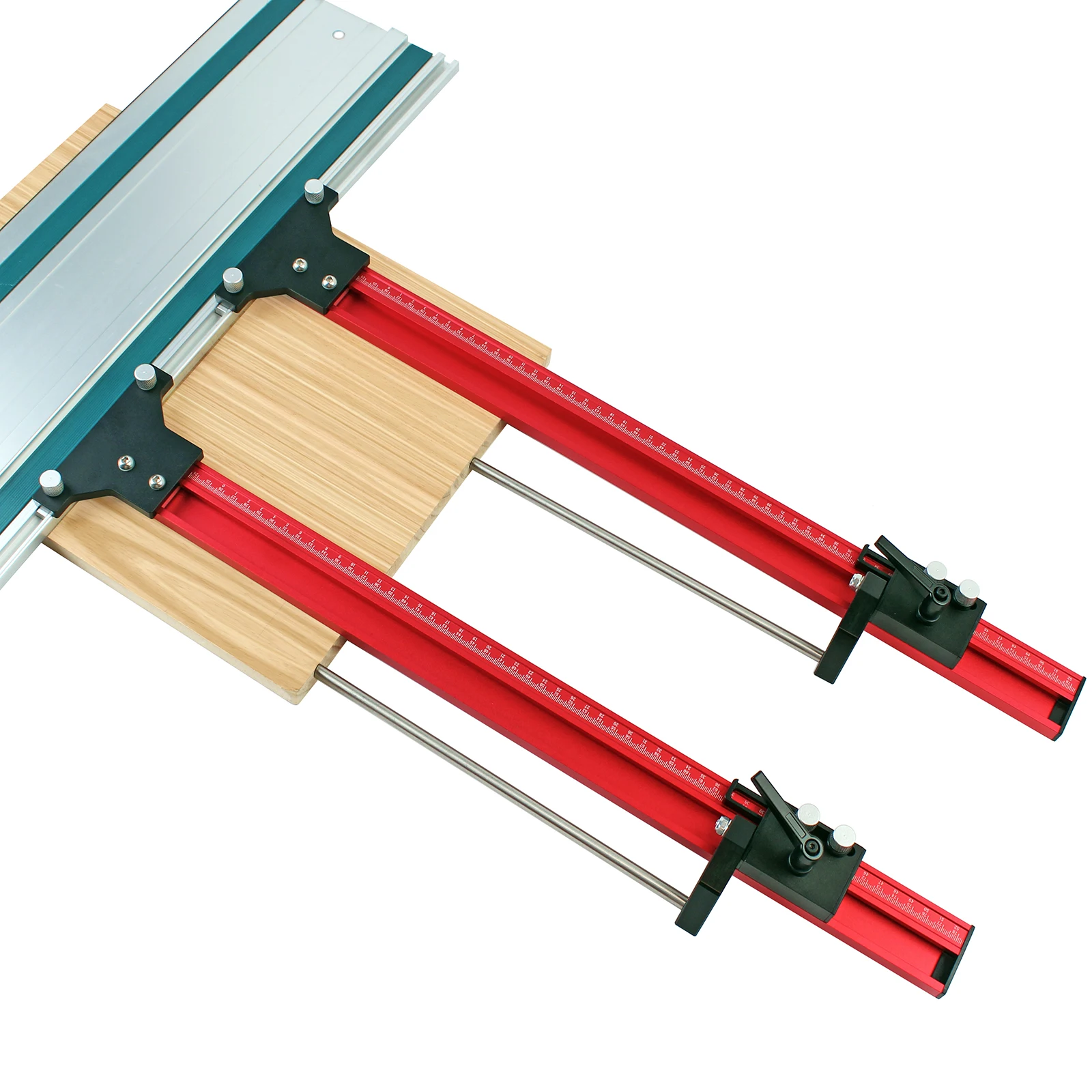 Aluminium Alloy Parallel Rail Guide System Circular Saw Track Set with Fixed Guide Rail Bracket for Track Saw Repeatable Cuts