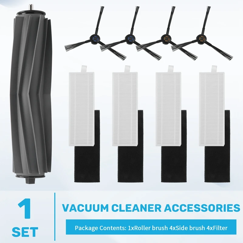 ABBK-Roller Side Brush Filter For ILIFE T20s Robot Vacuum Vacuum Cleaner Replacement Spare Parts