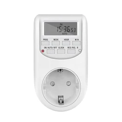 1pc EU Plug Timer Switch Digital Power Socket Energy Saving Adjustable Kitchen Timer Outlet Week Hour Programmable Timing Socket