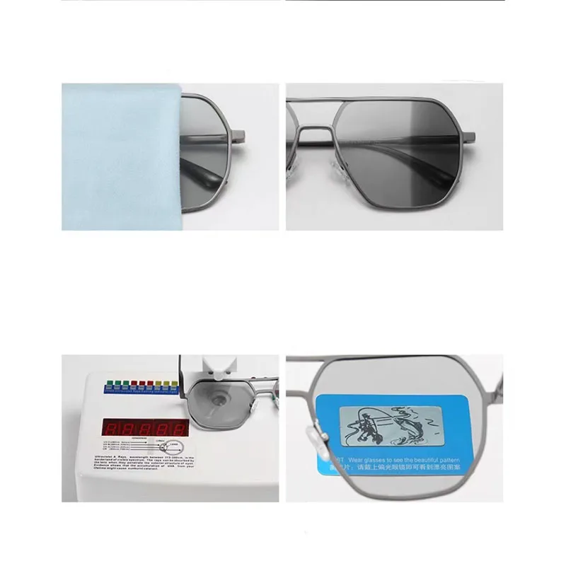 Nieuwe Heren Gepolariseerde Zonnebril Heren Fotochromisme Metalen Frame Zonnebril 'S Nachts Gebruik Rijden Vissen Brillen Uv400 Gafas De Sol