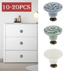 10/20Pcs New Drawer Handle Retro Ceramic Furniture Knob Handle with Screws Decorative Multipurpose Cupboard Door Pull HandleKnob