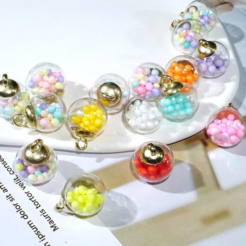 Best Crystal Glass pendant Accessories diy Crystal drop glue car keychain material bag accessories hanging beads