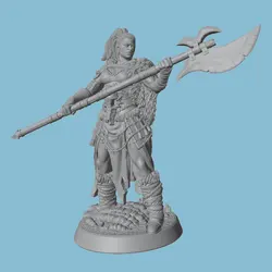 Figura guerrero tribal 1/32 sin pintar – Miniatura de resina para dioramas