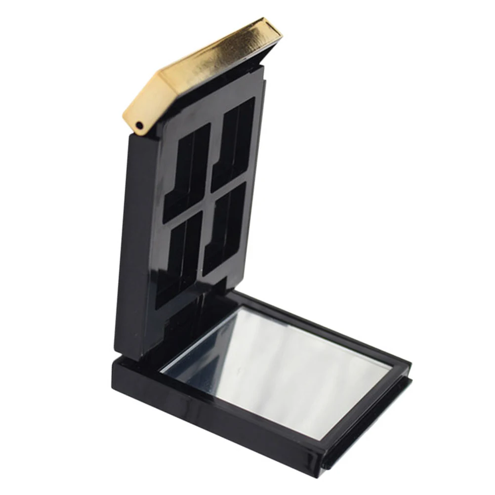 

1pcs Empty Eyeshadow Palette Mini Portable Black Makeup Container Travel Lipstick Blush Powder Holder Refillable
