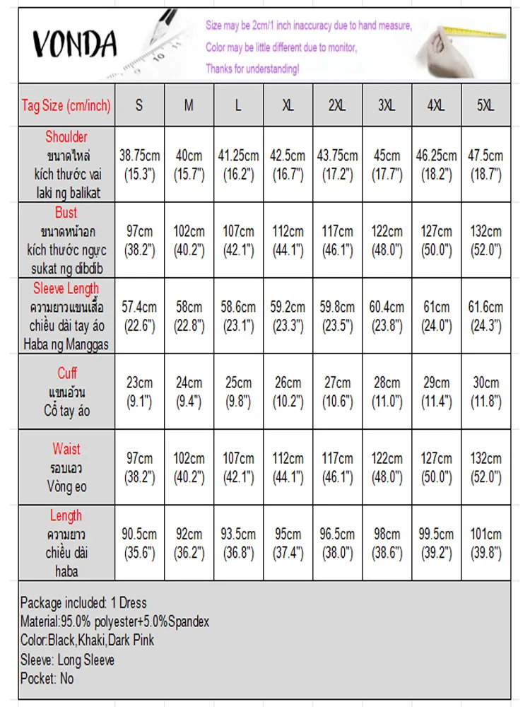 VONDA Frauen Mode Herbst Vestidos Hemd Kleider 2025, Langarm Solide Elegante Mini Sommerkleid Revers Tasten Rüschen Casual Robe