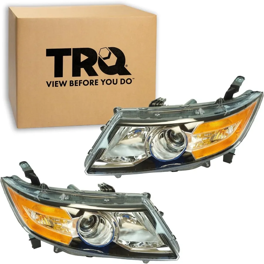 مجموعة مصابيح أمامية مكونة من قطعتين للسائق والركاب متوافقة مع هوندا أوديسي 20142017 سطوع معزز ودور