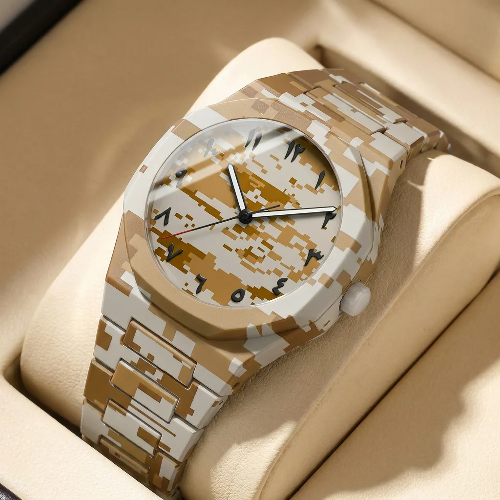 

1pcs Men's white dial alloy strap vintage fashion map dial lightweight sporty details Quartz Watch for daily business party holi