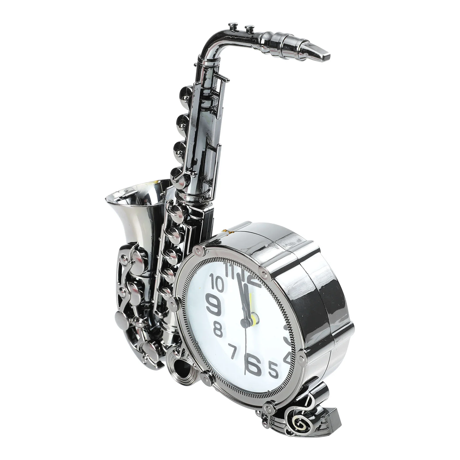 Vintage Decor Saxophone Alarm Clock Tabletop Musical Instrument for Bedside Desktop Child