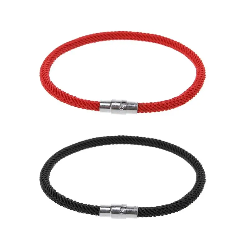 Lucky Red Black Braided String Bracelet Clasp Bracelet Hand Rope Bracelet Jewelry Decoration Gift for Women Men