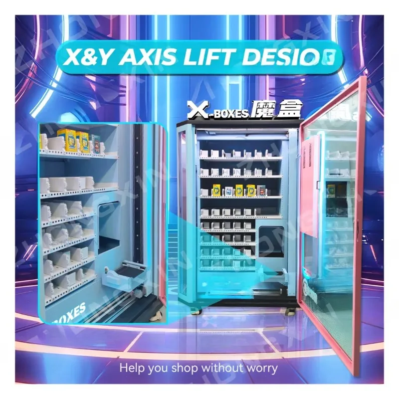 من السهل Restock هدايا الخدمة الذاتية على مدار 24 ساعة، آلة بيع صندوق سعيد محظوظ، آلة صندوق أعمى ذات سعة كبيرة