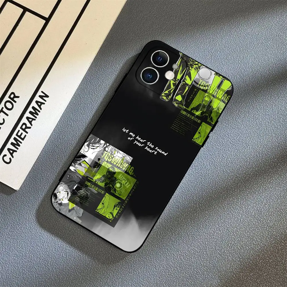 حافظة هاتف Aya Osawa Mitsuki Koga T-MitsuAya حافظة هاتف سوداء لهاتف آيفون 17/16/15/13/14 Pro Max/ 11 Plus/X/Xr/Xs Max 13 mini