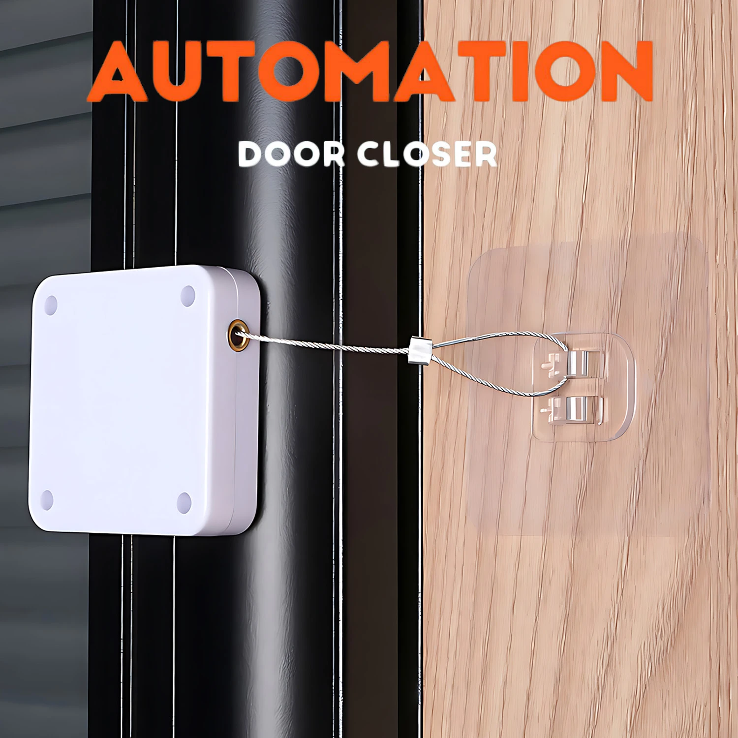 

Punch-Free Automatic Sensor Door Closer - Suitable Residential and Commercial Use - Multifunctional Design