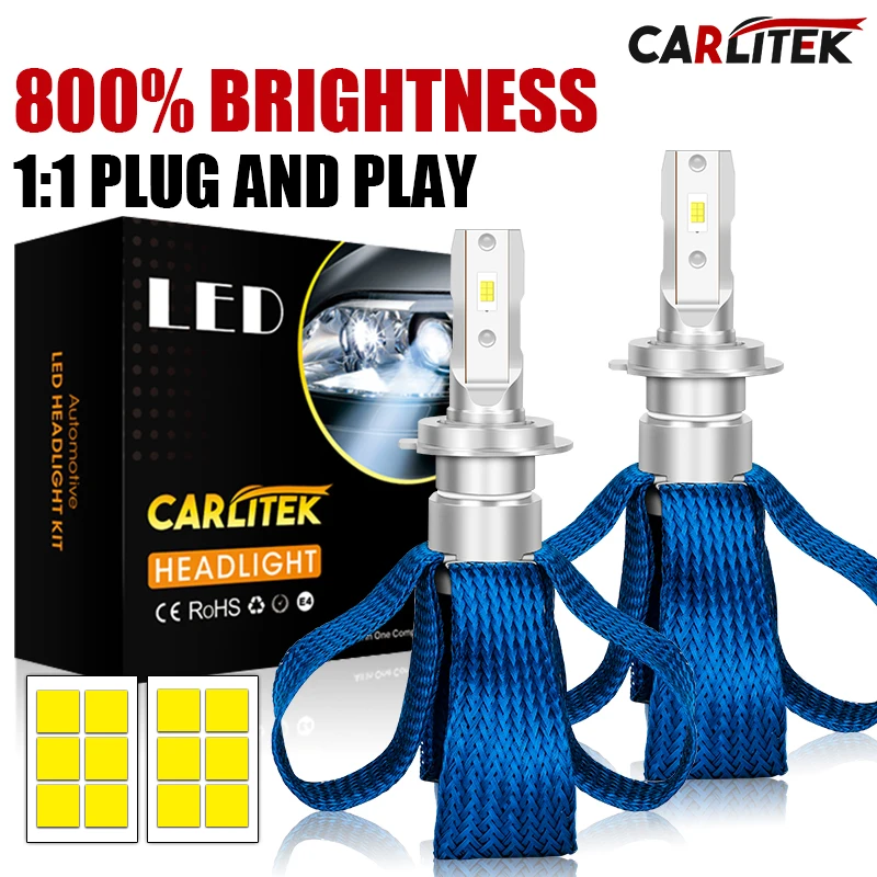 

H7 Led CANbus Headlight Bulb H1 H4 Led H8 H9 H11 Fog Lights 9005 HB3 9006 HB4 9012 HIR2 Car Lamps Auto Turbo 6000K Diode Fanless
