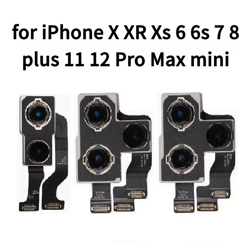 No repaired back rear main camera flash module sensor flex cable for iPhone X XR Xs 6 6s 7 8 plus 11 12 Pro Max mini