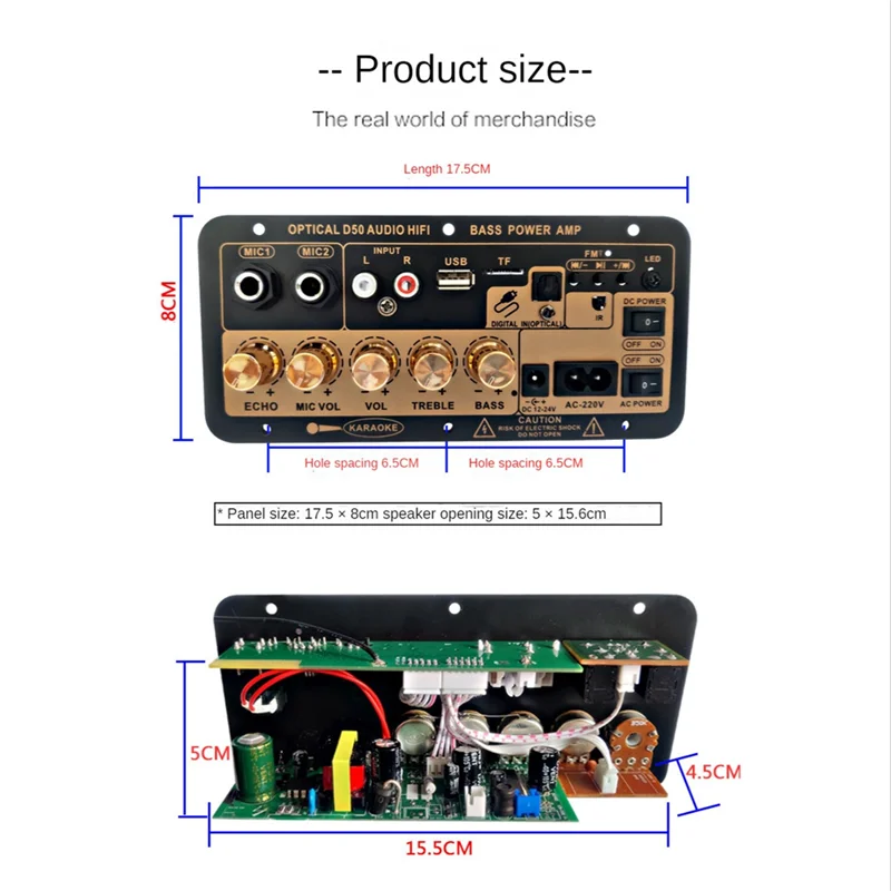 Papan Amplifier Stereo Bluetooth Digital, Subwoofer Dual mikrofon Karaoke mobil colokan UE