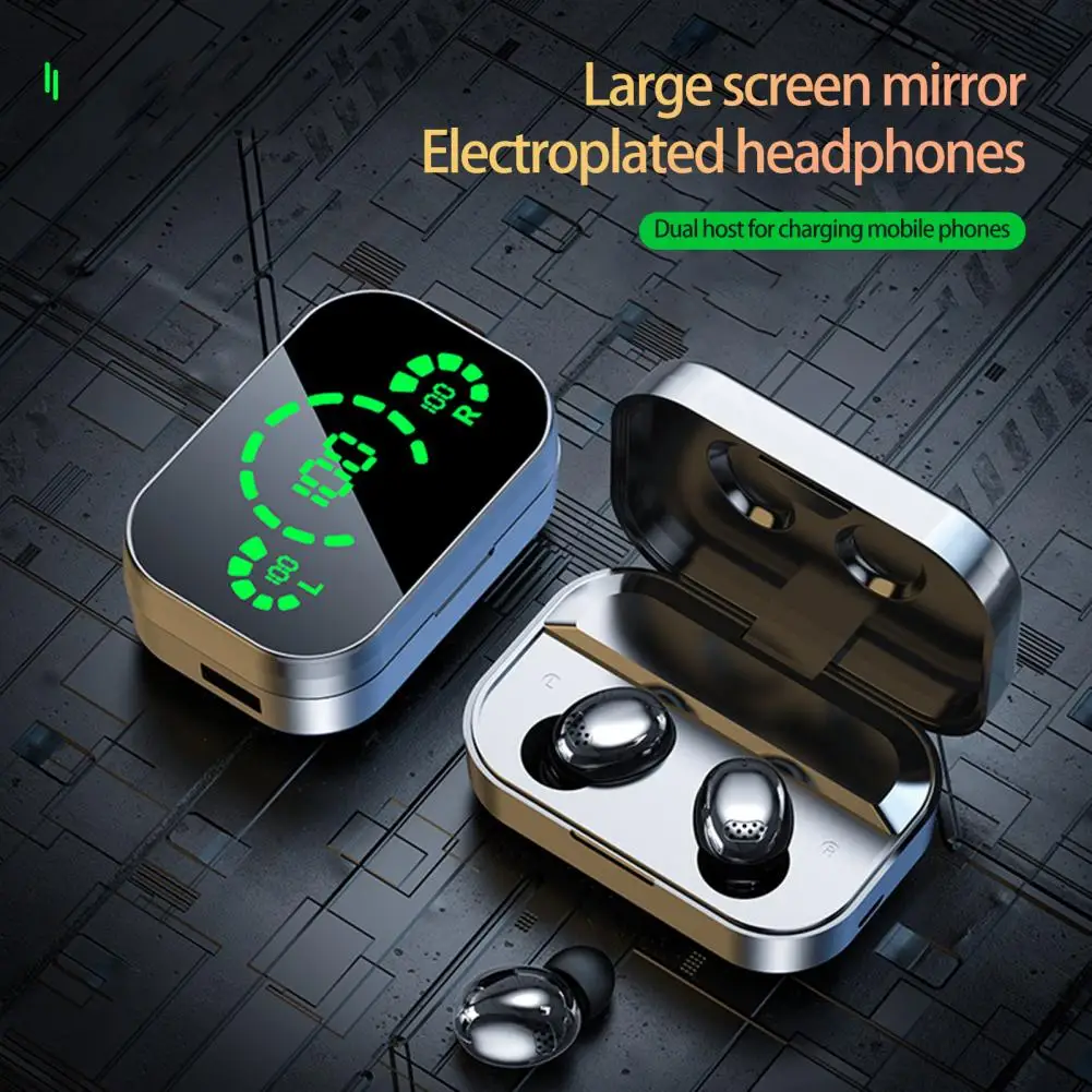 

1 Set Gaming Headset Bluetooth-compatible 5.3 Mirror Noise Reduction HD-compatible Cool Lights Wireless Earphone Digital Device