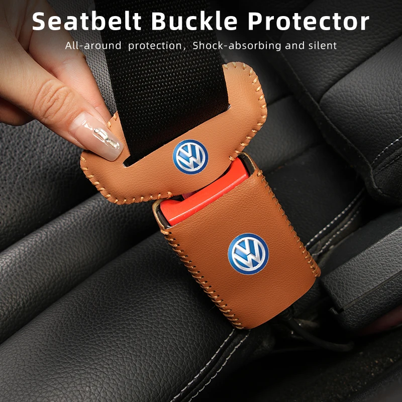 Anti Scratch Car Seat Belt Clip Protector Seatbelt Buckle Lock Cover For Volkswagen VW Scirocco Beetle Golf Passat Polo Tiguan