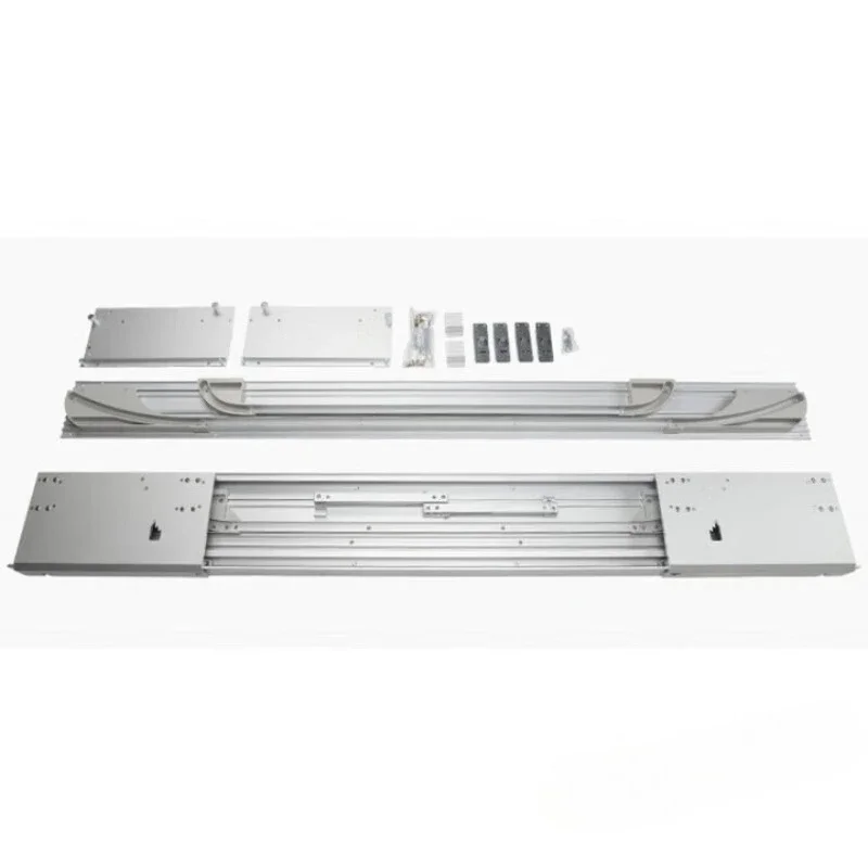 TV wardrobe, flat bus door slide rail Electric manual double buffer sliding door rail Hardware accessories
