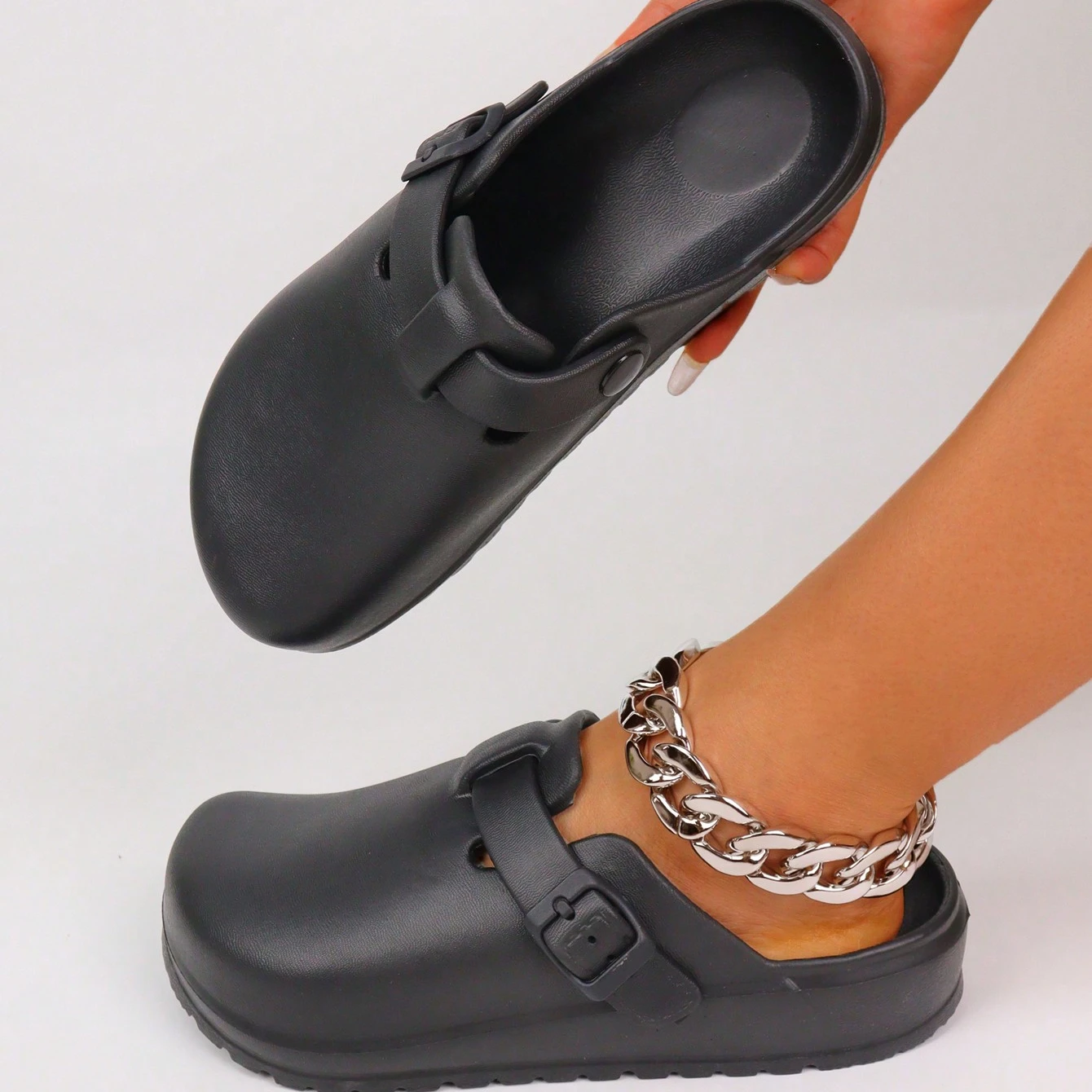 Chaussures De Jardin Imperméables Femme - Sabots Jardin Antidérapants Caoutchouc Légers, Sabots Fermés Professionnels