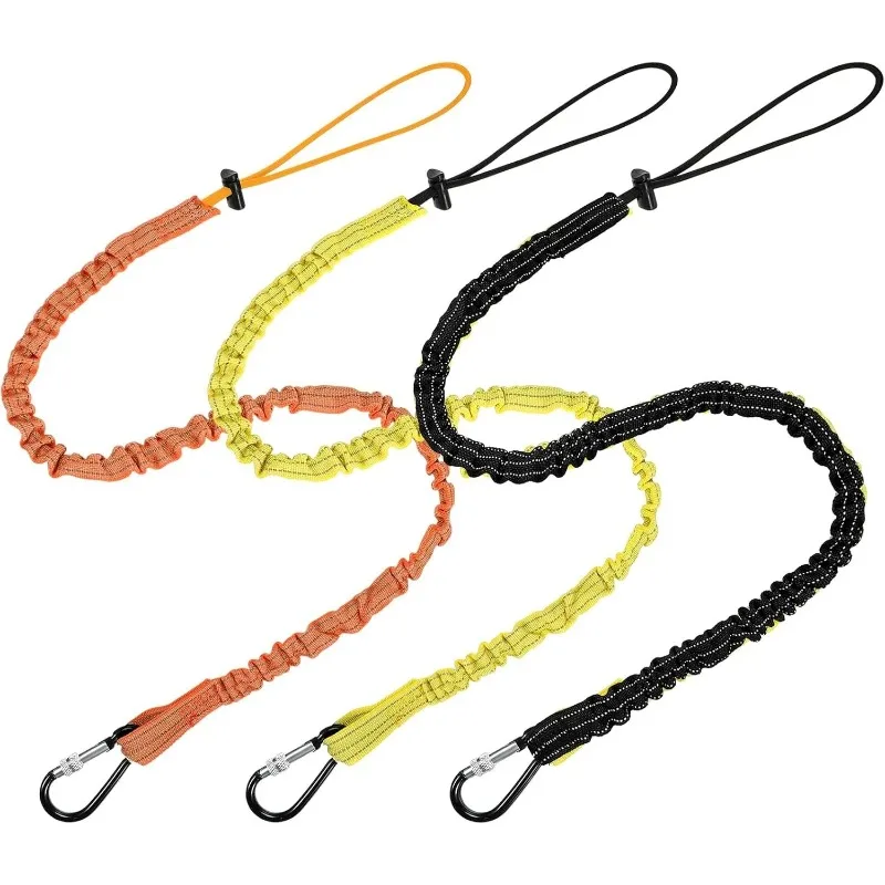 

Safety Bungee Tether Tool Lanyard with Carabiner Hook Climbing Working Anti-Falling Safety Rope Aerial Work Climbing Accessories