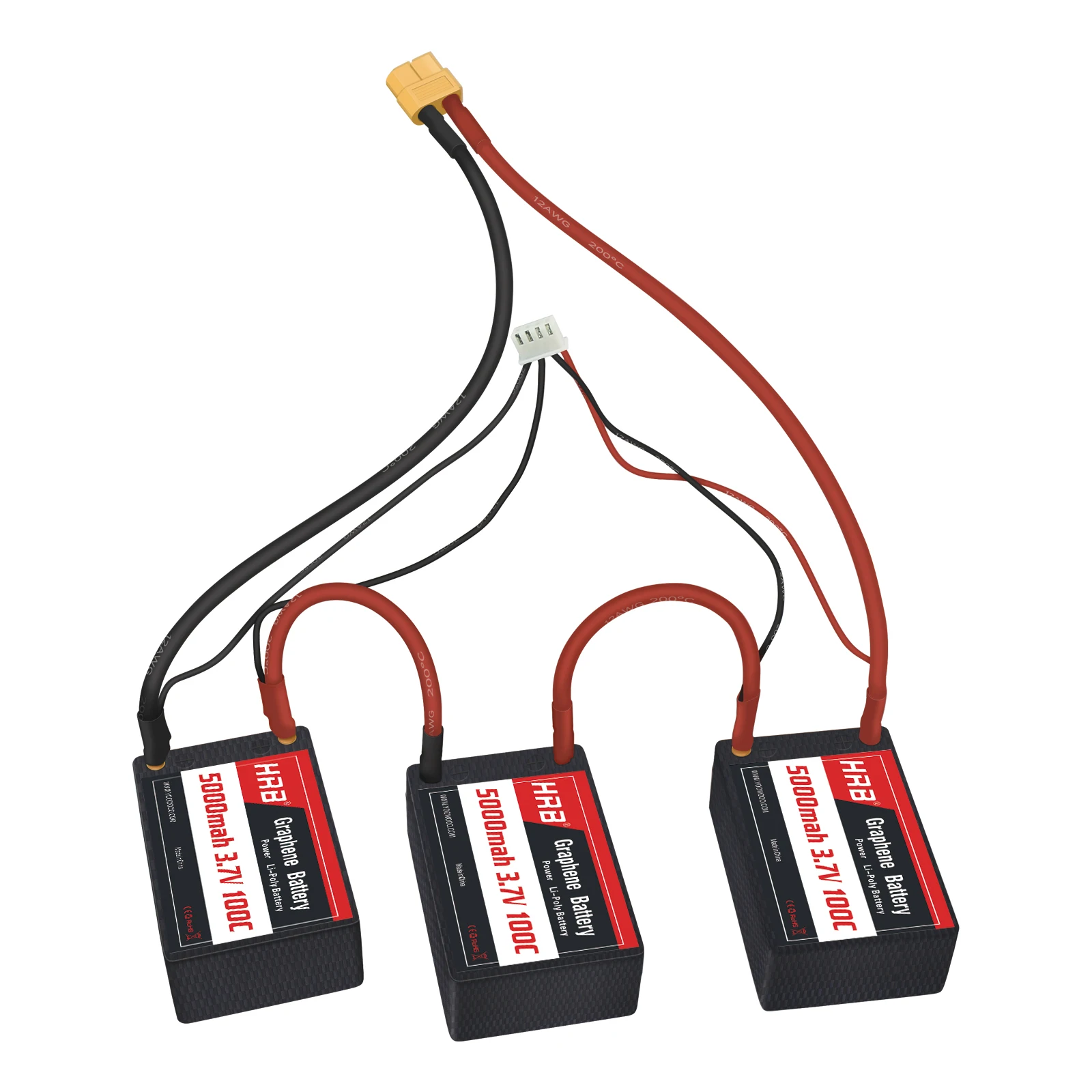 HRB Graphene Lithium Polymer Battery  2S 3S 7.4V 11.1V 5000mAh 100C XT60 Deans EC5 EC3 Remote Control Car FPV Aircraft