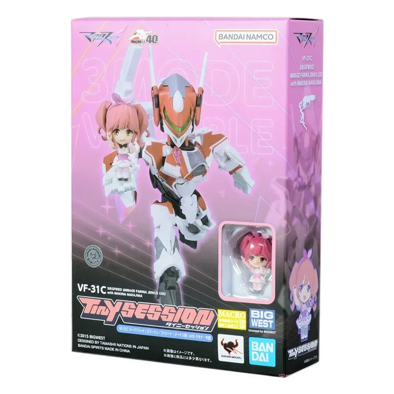 Bandai figura Macross Delta Anime s Tiny Session VF-31C Makina Nakajima colección modelo juguetes de acción para niños BB