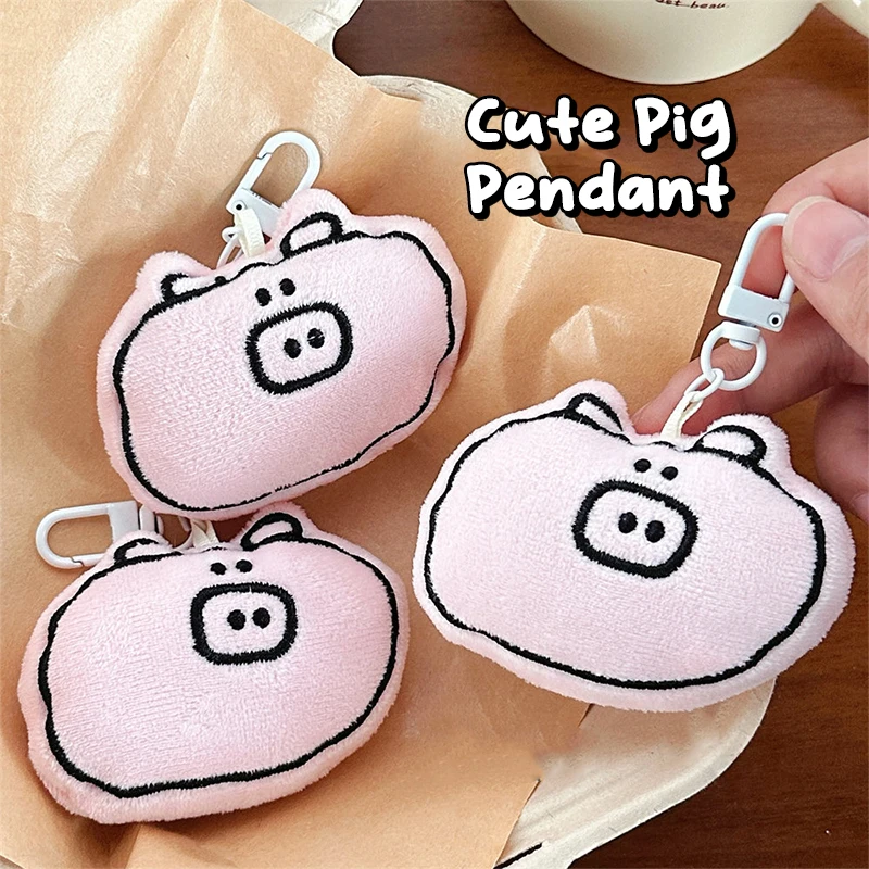 Schattig Roze Varken Sleutelhanger Hanger Pluche Pop Speelgoed Cartoon Kleine Piggy Pluizige Gevulde Sleutelhanger Rugzak Bedels Decor Geschenken