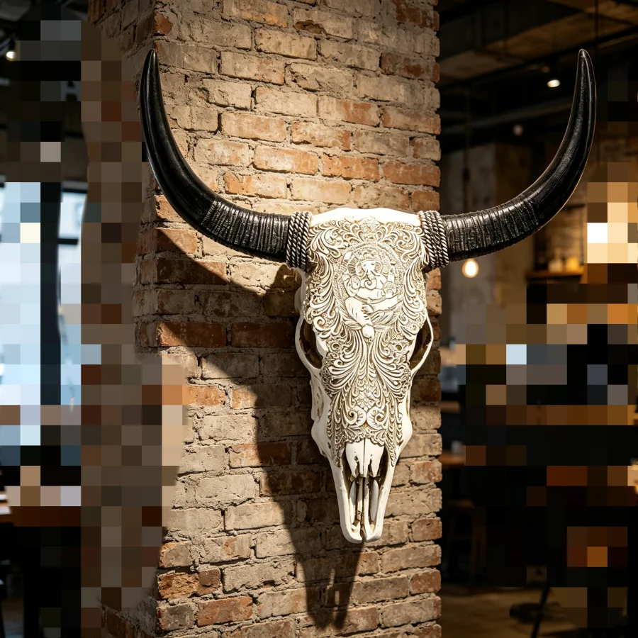 งานแกะสลักหัวกระทิงติดผนัง, หั - Resin Art Furniture บทวิจารณ์และราคา