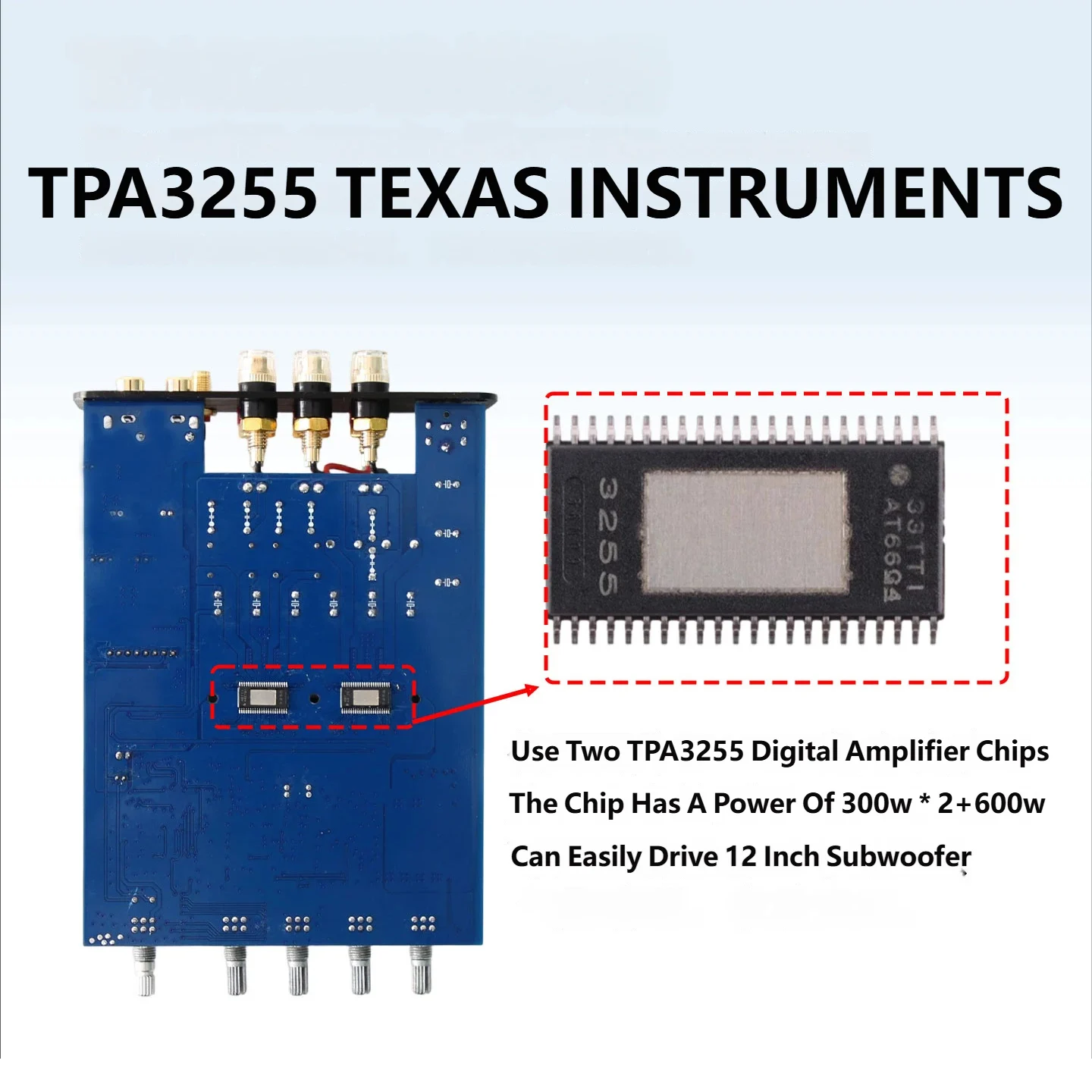 YJCO TPA3255*2 Hochleistungs-Digital-HIFI-Verstärker mit QCC3034 BT 5.1 QCC3084 BT 5.4 Decodierung und LDAC-Unterstützung – Detail 5