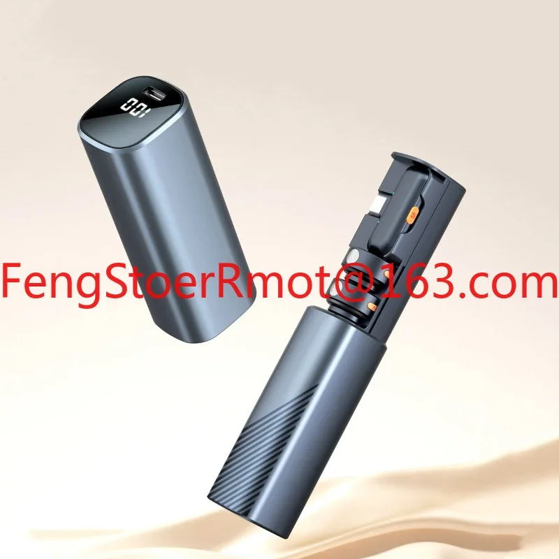 Wireless collar microphone Magnetic suction mobile phone live broadcast special microphone Interview microphone noise reduction