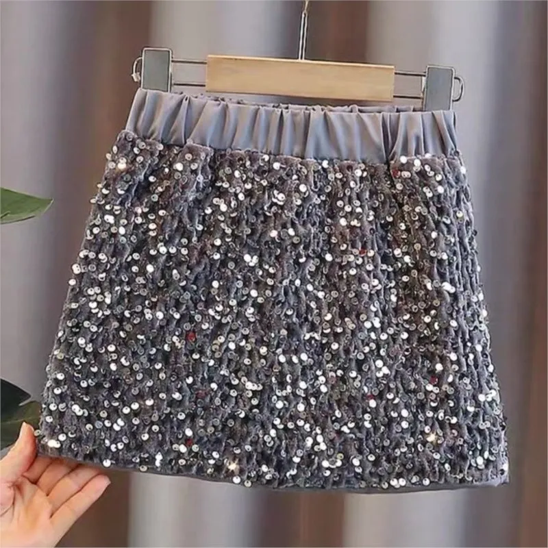 2026 New Summer Girls Kids TuTu Cute Mini Sequins skirt Casual Comfortable Baby Clothes Children Clothing