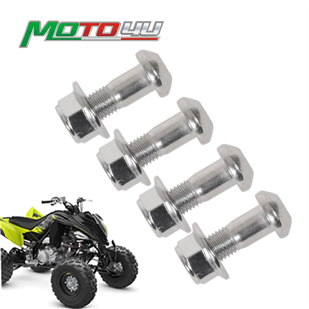 MOTO4U pour YAMAHA Raptor 700 700R 350 YFZ-450R 450X M10x35mm jeu de boulons de pignon 4 pièces moto arrière conduit pignon vis boulons