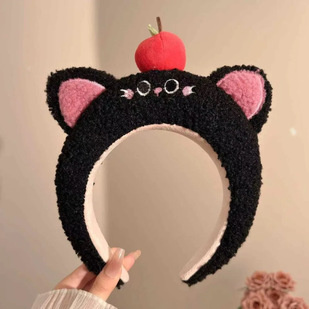 

Повязка на голову с милыми ушками щенка, повязка на голову с изображением кошки и собаки, пушистая плюшевая повязка на голову с милыми животными, повязка на голову для мытья лица для девочек